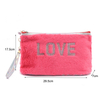 Custom Sequins Embroidery Women Velvet Make Up Pouch Cosmetic Wholesale Makeup Travel Pouch Cosmetics