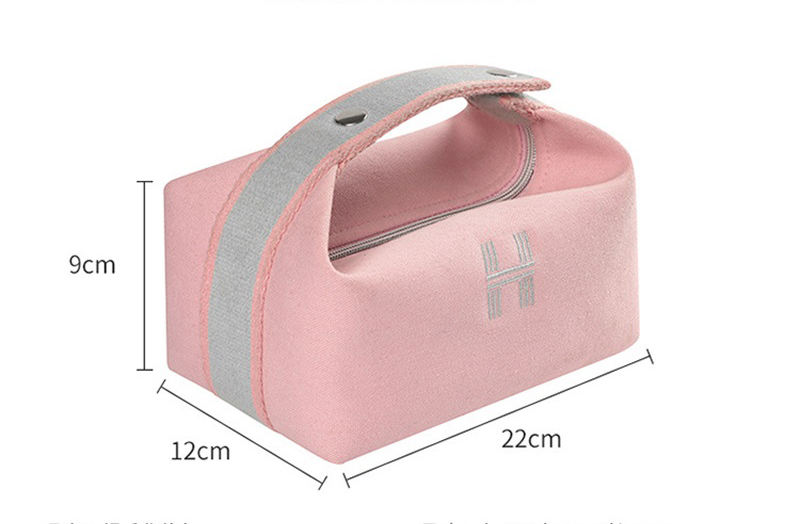 Ins Style Fashion Handbag Tote Canvas Makeup Bag Customized Canvas Cosmetic Pouch Bag Cosmetic Make Up Case Bag for Ladies
