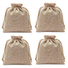 Customized Eco-Friendly Jute Gift Bag Nylon Drawstring for DIY Craft Jeweley Pouch