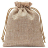 Customized Eco-Friendly Jute Gift Bag Nylon Drawstring for DIY Craft Jeweley Pouch