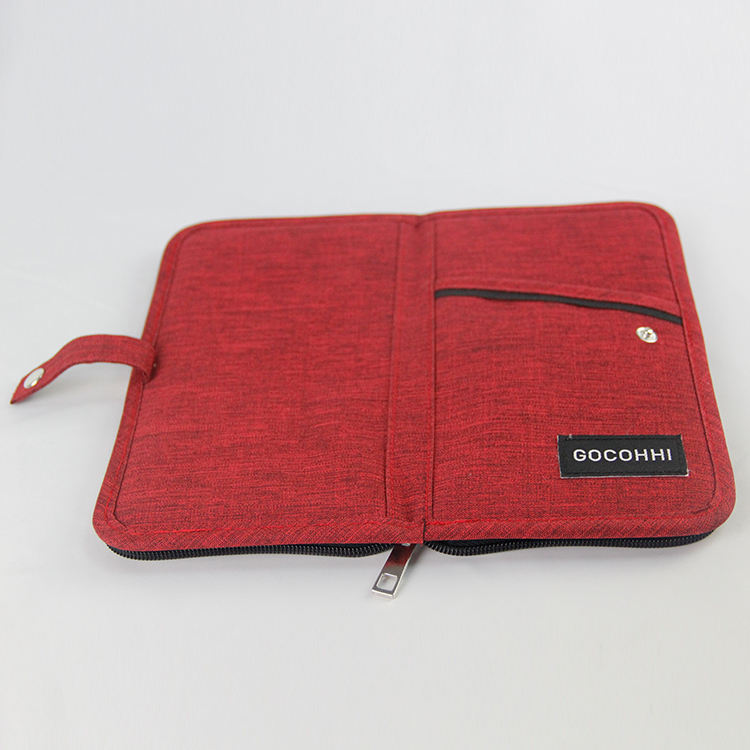 Promotional travel gift passport business card tickets holder rfid card keychain wallet organizer