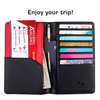 PU Leather Men Women Card Wallet Passport Pouch RFID Blocking Passport Holder Travel Business Card Holder
