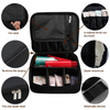 Black Traveling Large Cosmetic Bag Makeup Brush Waterproof Toiletry Organizer Bag Case