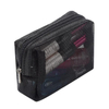 Fashion Unisex Lightweight Clear See-through Black Zipper Mesh Makeup Pouch Travel Toiletry Cosmetic Bag