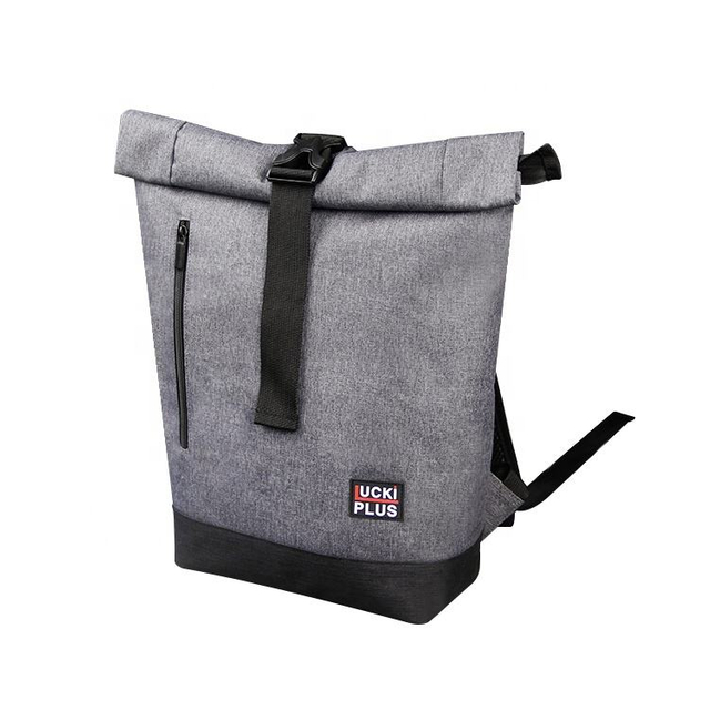 Roll Top School Backpack Foldable RPET Waterproof Laptop Rolling Backpacks for Women