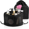 Wholesale Large Custom Logo Travel Cosmetics Organizer Toiletry Bag Unisex Nylon Waterproof Drawstring Makeup Bag