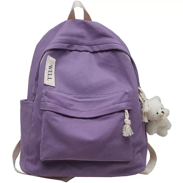 Custom Logo School Backpack Lightweight Casual Bookbag for College Waterproof Daily Daypack