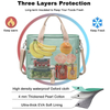Promotional Outdoor Nylon Lunch Box Bag Cooler Bag Wide-open Beach Food Thermal Insulated Tote Bag with Removable Shoulder Strap