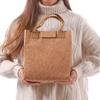 Reusable freezable thermal food container durable and leakproof snack bags eco friendly cork lunch bag for women