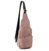 Private Label Single Shoulder Backpack Bicycle Travelling Sling Chest Daypack Casual Leather Cross Body Bag
