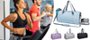 Woman girls outdoor weekend pink carryon handbag duffel tote bags sports travel bag sport with shoes compartment