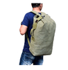 Custom Waterproof Barrel Heavy Duty Cotton Canvas Backpacks Travel Waxed Canvas Hiking Backpack Rucksack for Men