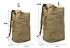 Custom Waterproof Barrel Heavy Duty Cotton Canvas Backpacks Travel Waxed Canvas Hiking Backpack Rucksack for Men