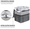 OEM Manufacturer Car Backseat Trash Bin Can Foldable Waterproof SUV Trunk Garbage Storage Bag Organizer with Lid