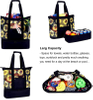 Print Floral Folded Pool Picnic Cooler Bag Beach Handbag for Women Mesh Beach Tote Bag with Insulated Cooler Compartment