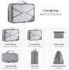 Premium RPET Smart Waterproof 7pcs Set Suitcase Clothing Packing Cubes Luggage Organizer Travel Bag with Custom Logo
