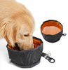 Portable for Easy Travel Foldable and Pocket Size Walking Hiking Camping Eco LFGB Fabric Collapsible Water Bowl for Dogs