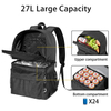 Custom High Capacity Travel Picnic Double Decks Beer Can Cooler Backpack With Bottom Compartment