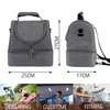 Customized Double Compartment Thermal Foam Cooler Large Insulated Lunch Bag