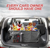 OEM Manufacturer portable frontseat back seat organiser foldable car trunk storage organizer with leakproof cooler compartment