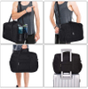 Wholesale custom logo unisex black sports excersie gym bag travel duffle bags men duffel bag with shoe compartment