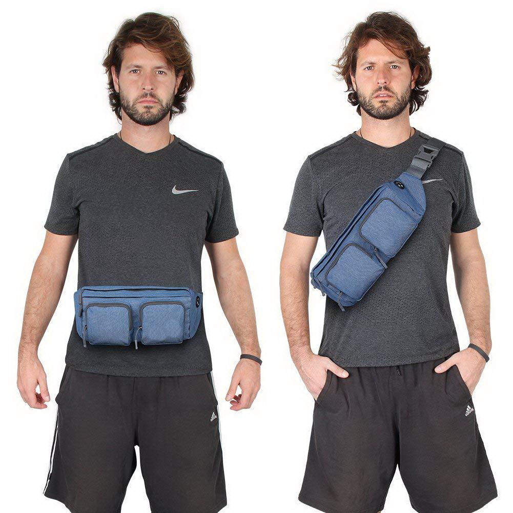 Custom Fashion denim waist fanny pack for Running Hiking Outdoor Sports