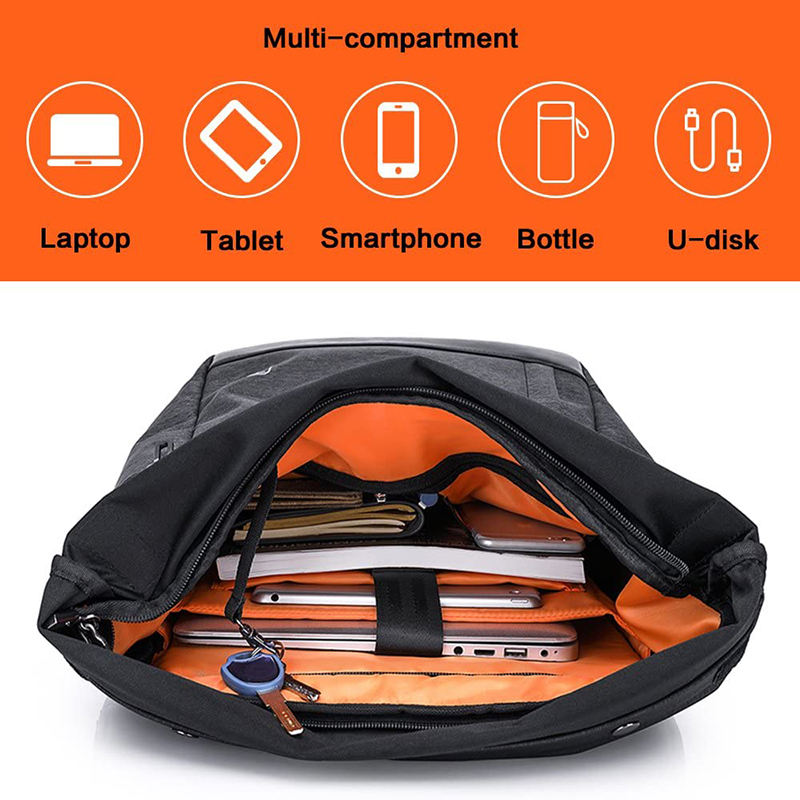 custom antitheft large rolltop school backpack bags for men women waterproof 15.6 inch laptop daypack school bag with usb port
