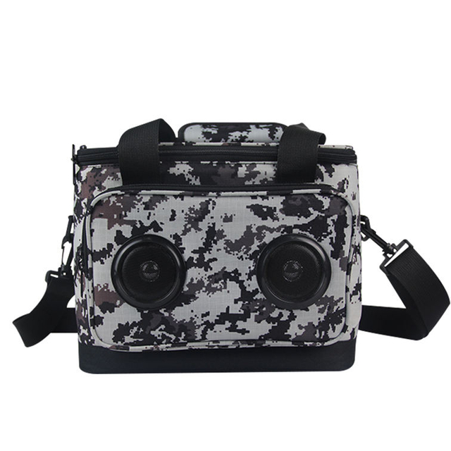 Camo Lunch Speaker Bags Portable Travel Picnic Insulated Cooler Bag