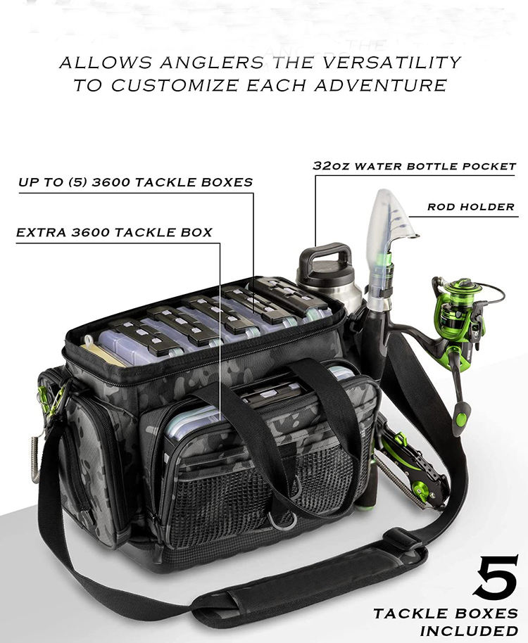 Multifunctional Fishing Backpack Bags Durable Outdoor Fishing Tackle Bag for Fishing Tool Storage