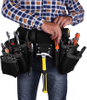 Waterproof Professional Electrical Tool Organizer Pouch Tooled Leather Bag Waist Belt for Carpenters
