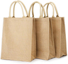 Eco friendly wholesale jute line tote shopping bags with custom logos jute/burlap 6 bottle wine tote bag