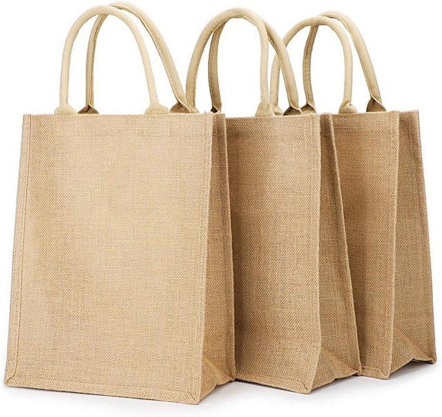 Eco friendly wholesale jute line tote shopping bags with custom logos jute/burlap 6 bottle wine tote bag