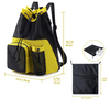 Fashion Mesh Polyester Drawstring Backpack Women Outdoor Gym Backpack Light Weight Fitness Bag