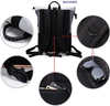 Custom Logo Dual Compartment Roll Top Anti-theft Travel Recycled RPET Laptop Backpack Bag With Shoe Compartment