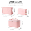 Women Girls Water Resistant PU PVC Leather Travel Cosmetic Pouch Organizer Makeup Brush Bag Private Label