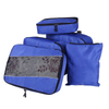 Blue Waterproof Multifunction Travel Luggage Clothes Bag Suitcase Storage Organizer Set Packing Cube