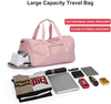 2022 Wellpromotion New Pink Travel Duffel Bag Sports Tote Gym Bag Shoulder Weekender Travel Bag for Women