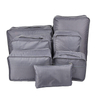 Ultralight Gray Polyester 7pcs Set Travel Luggage Storage Organizer Clothes Bags Toiletry Bag Packing Cubes