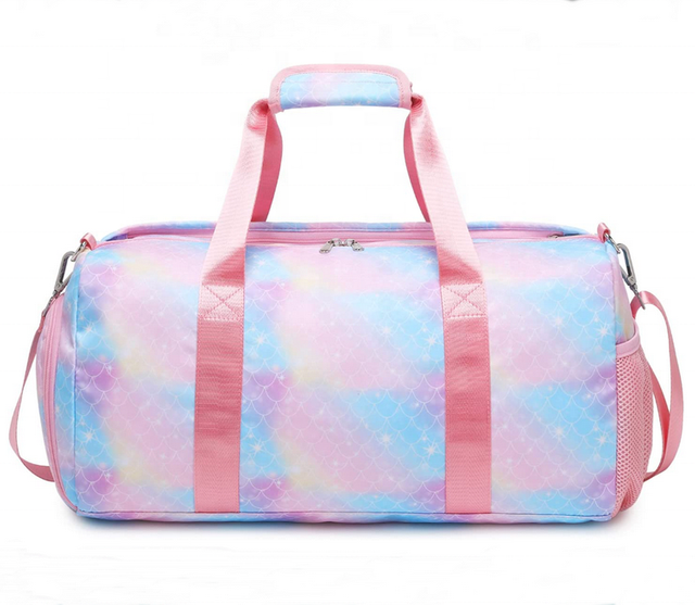 Custom Pattern Travel Outdoor Sport Bag for Women Fashion Kids Gym Dance Duffel Bag with Shoe Compartment