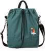 Green Cute Girls Teenage Cotton Corduroy Tote Bags Cloth Bags Reusable Corduroy Shoulder Strap Shopping Bags