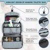 Gray Oxford Fabric Travelling Cosmetic Bag Hanging Hook Toiletry Bags For Women And Men Toiletries Tool