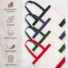 Functional Foldable Shopping Groceries Storage Cotton Bag Recyclable Large Canvas Tote Bag for DIY Gift