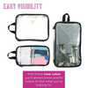 3 Piece Polyester Travel Shoe Organizer Bag Set Suitcase Storage Lightweight Mesh Luggage Packing Cubes
