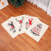 Hot Selling Large Drawstring Pouches Christmas Reusable Cotton Bag Reindeer Santa Sacks Christmas Gift Bags