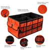 Multi-functional Folding Car Boot Box Organizer Bag with Mesh Pocket Backseat Storage Car Organizer Accessories