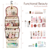 Fashion Large Space Girls Makeup Pouch Toiletries Hanging Travel Organizer Bathroom Cosmetic Toiletry Bag Foldable