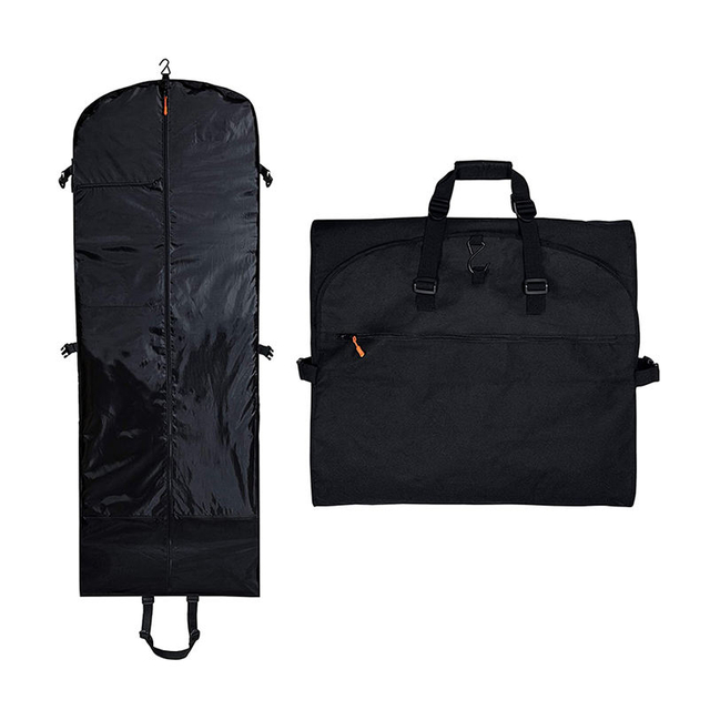 Portable Custom Logo Suit Garment Bag Waterproof Carry On Clothes Evening Dress Organizer Bag With Zipper Pockets