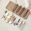 Large Capacity Detachable Mesh Roll Up Makeup Pouches Folding Organizer Travel Cosmetic Toiletry Bag