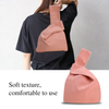 Cotton Canvas Plain Color Canvas Wrist Wristlet Handbag Sleeve Knot Pouch Portable Purse Tote Gift Bag