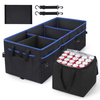 Multi Compartments Car Trunk Storage Organizer Collapsible Foldable Trunk Organizer Cooler Bag